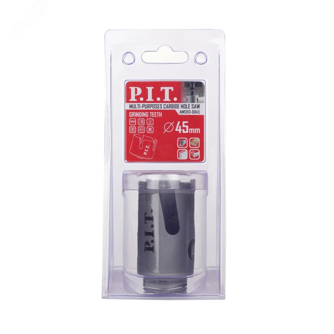 Изображение товара Коронка универсальная P.I.T. 45x55мм, TCT зуб, сухое сверление (AMED13-0045) (шт)