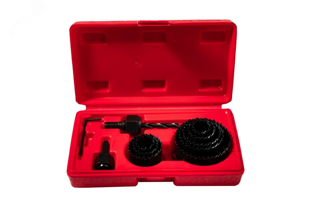 Изображение товара Набор кольцевых пил по дереву P.I.T. 11 шт, 19-64мм, глубина 25мм, адаптер, кейс (AWOD05-0011) (шт)