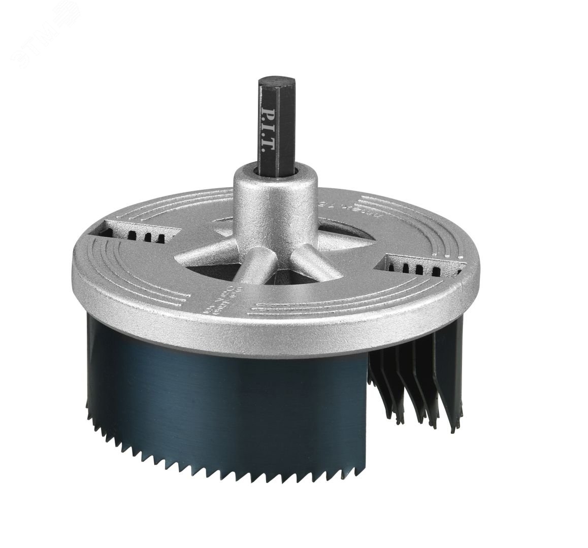 Изображение товара Пила кольцевая наборная по дереву P.I.T. 7 полотен, 26-63мм, глубина 42мм, адаптер (AWOD07-007B) (шт)