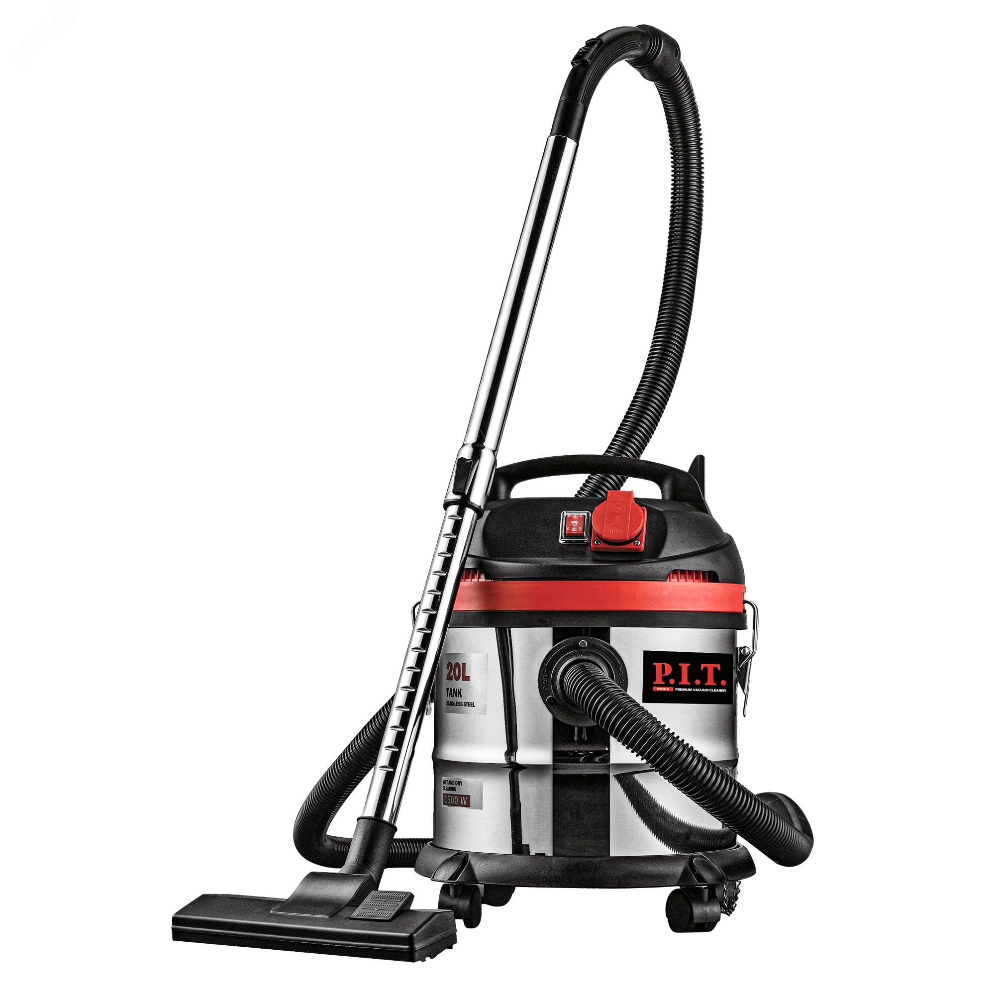 Изображение товара Построительный пылесос P.I.T. PVC20-C 1500Вт с баком 20л и розеткой