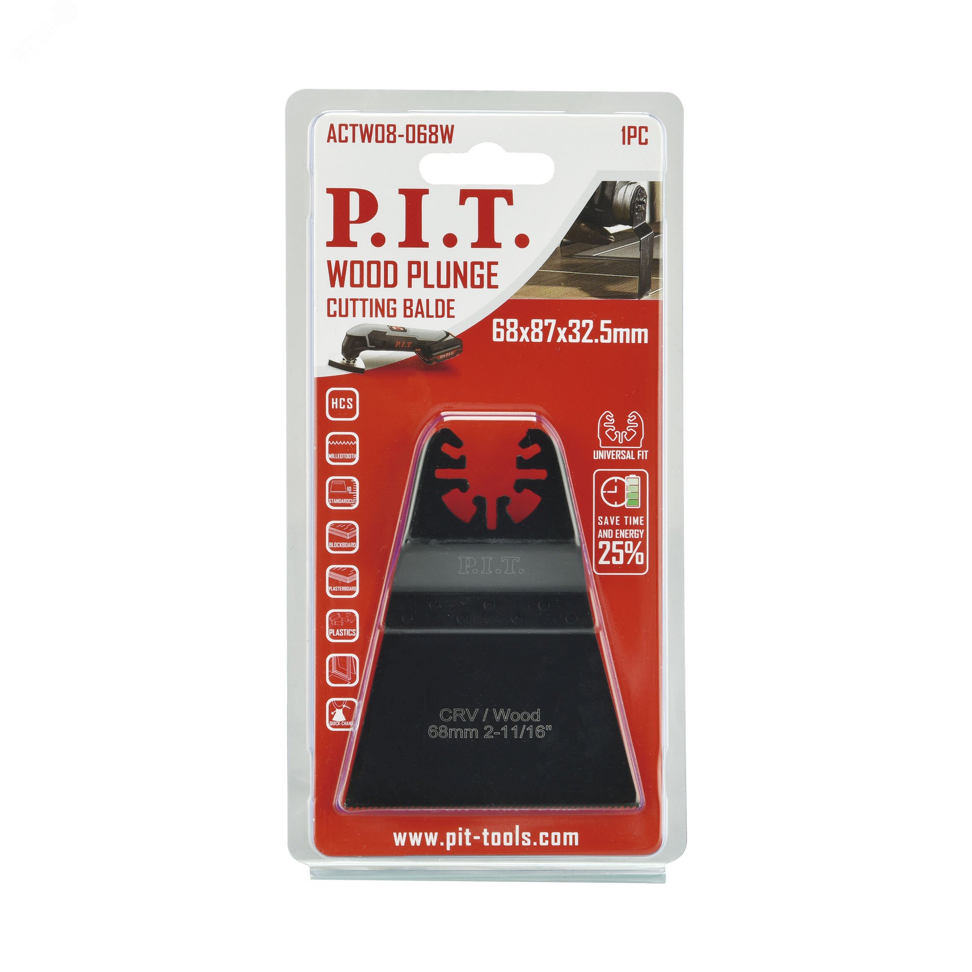 Изображение товара Насадка пильная для реноваторов P.I.T. 68мм ACTW08-068W