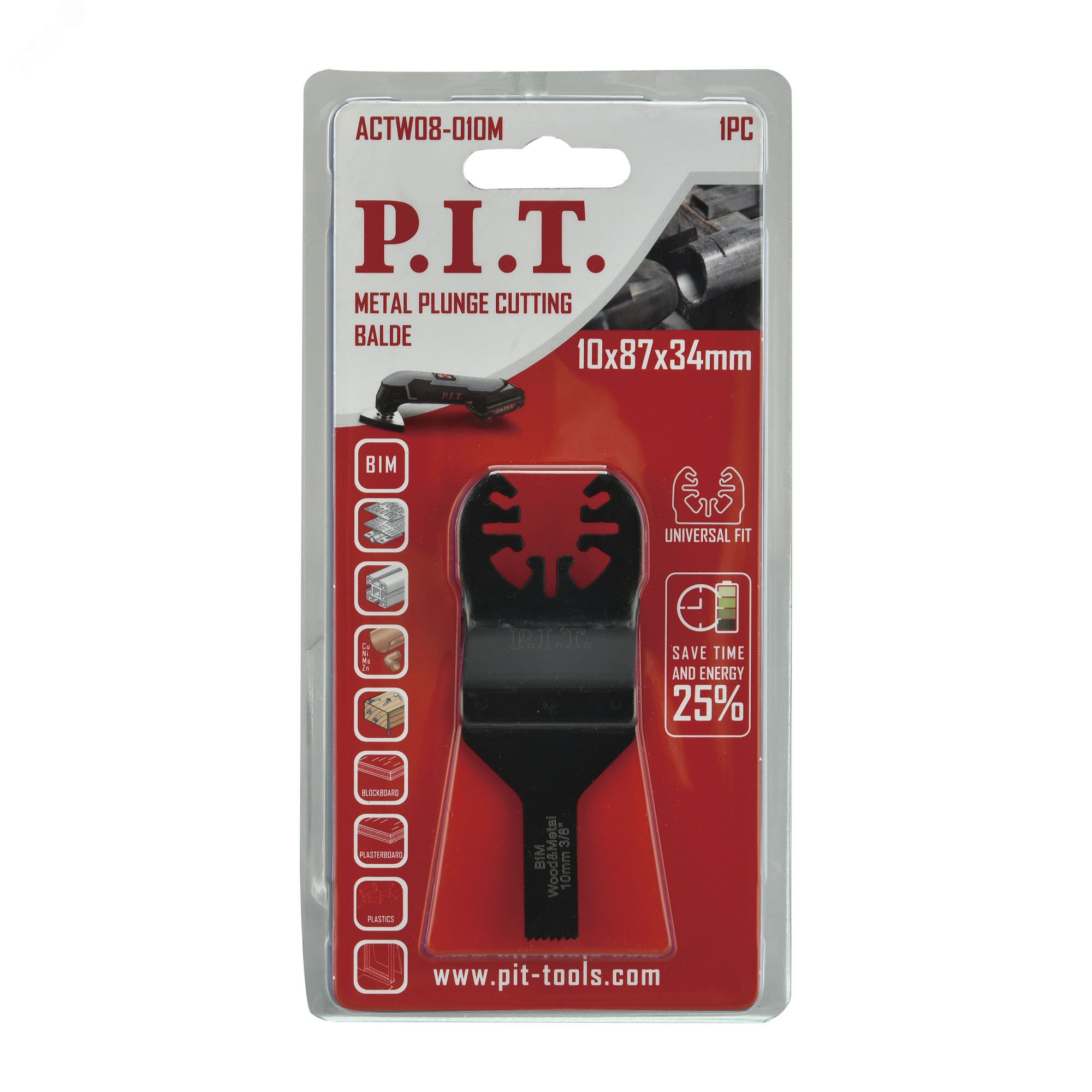 Изображение товара Насадка пильная для реноватора по металлу P.I.T. 10мм ACTW08-010M