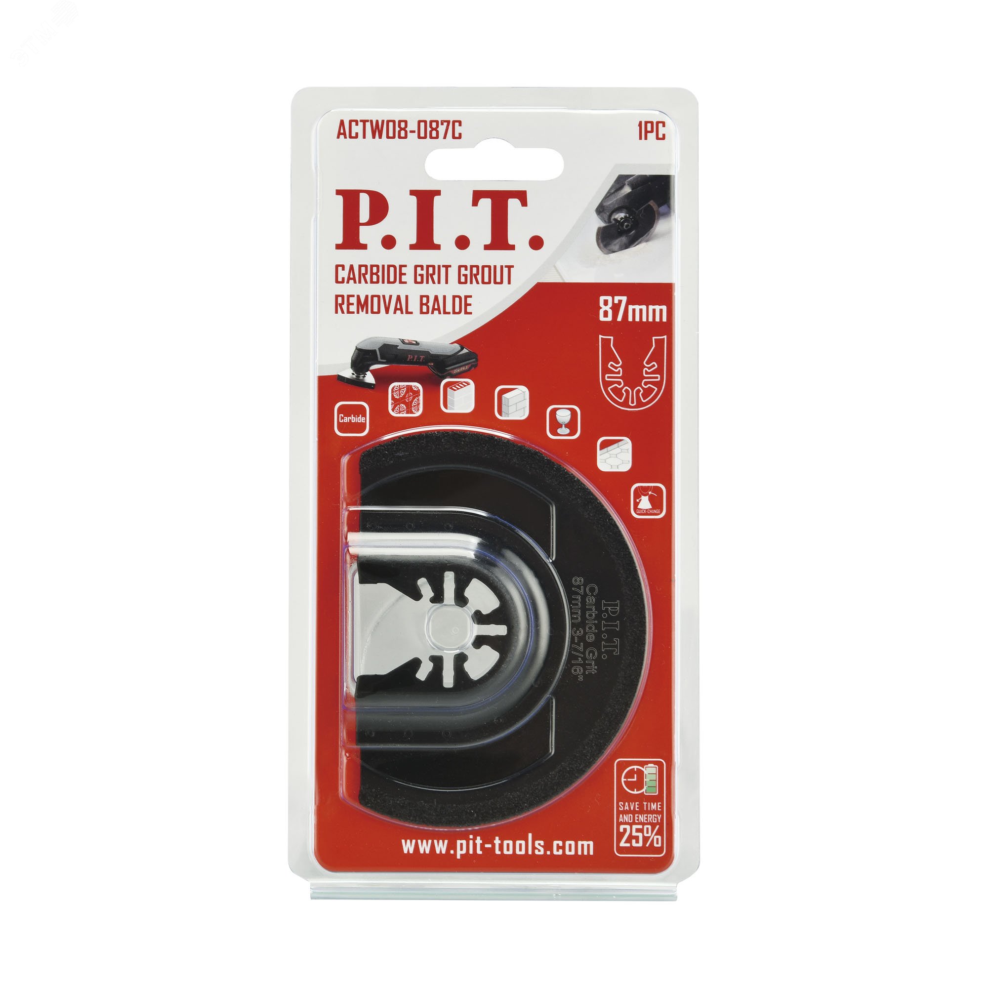 Изображение товара Насадка карбидная для реноваторов P.I.T. 87мм для тротуарной плитки кирпича и керамики