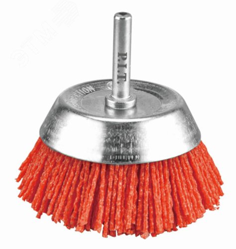 Изображение товара Кордщетка чашечная P.I.T. 50x1,2мм нейлон, хвостовик 6 мм для обработки поверхностей