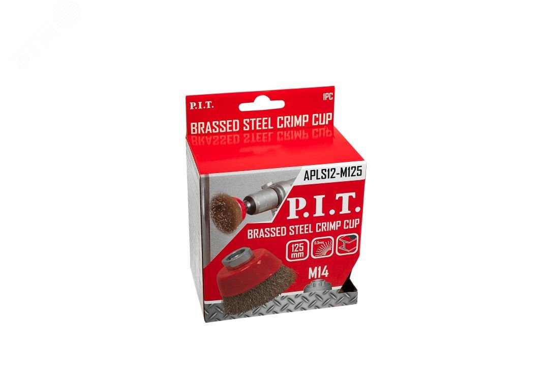 Изображение товара Корщетка чашечная P.I.T. 125мм латурированная витая проволока M14