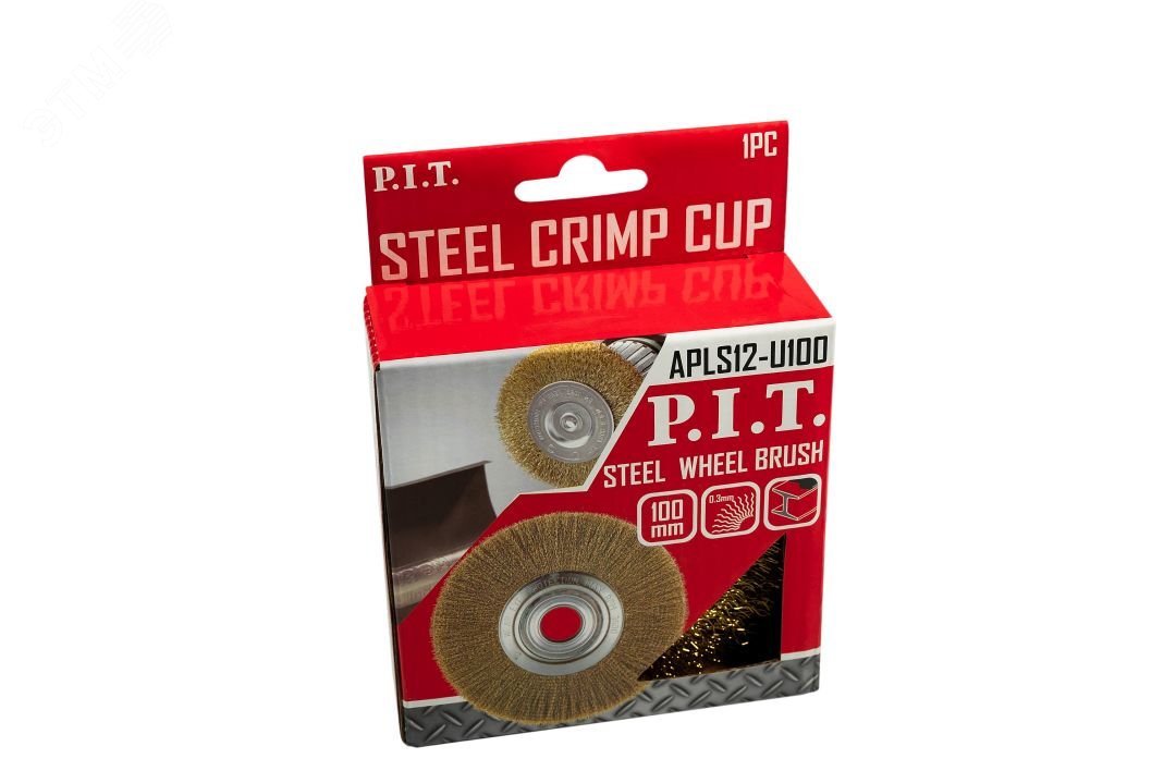 Изображение товара Дисковая кордщетка P.I.T. 100x0,3мм латунь 22,2мм витая проволока