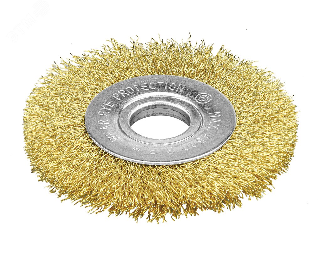 Изображение товара Кордщетка дисковая P.I.T. 125x0,3мм латунная витая проволока отверстие 22,2 мм