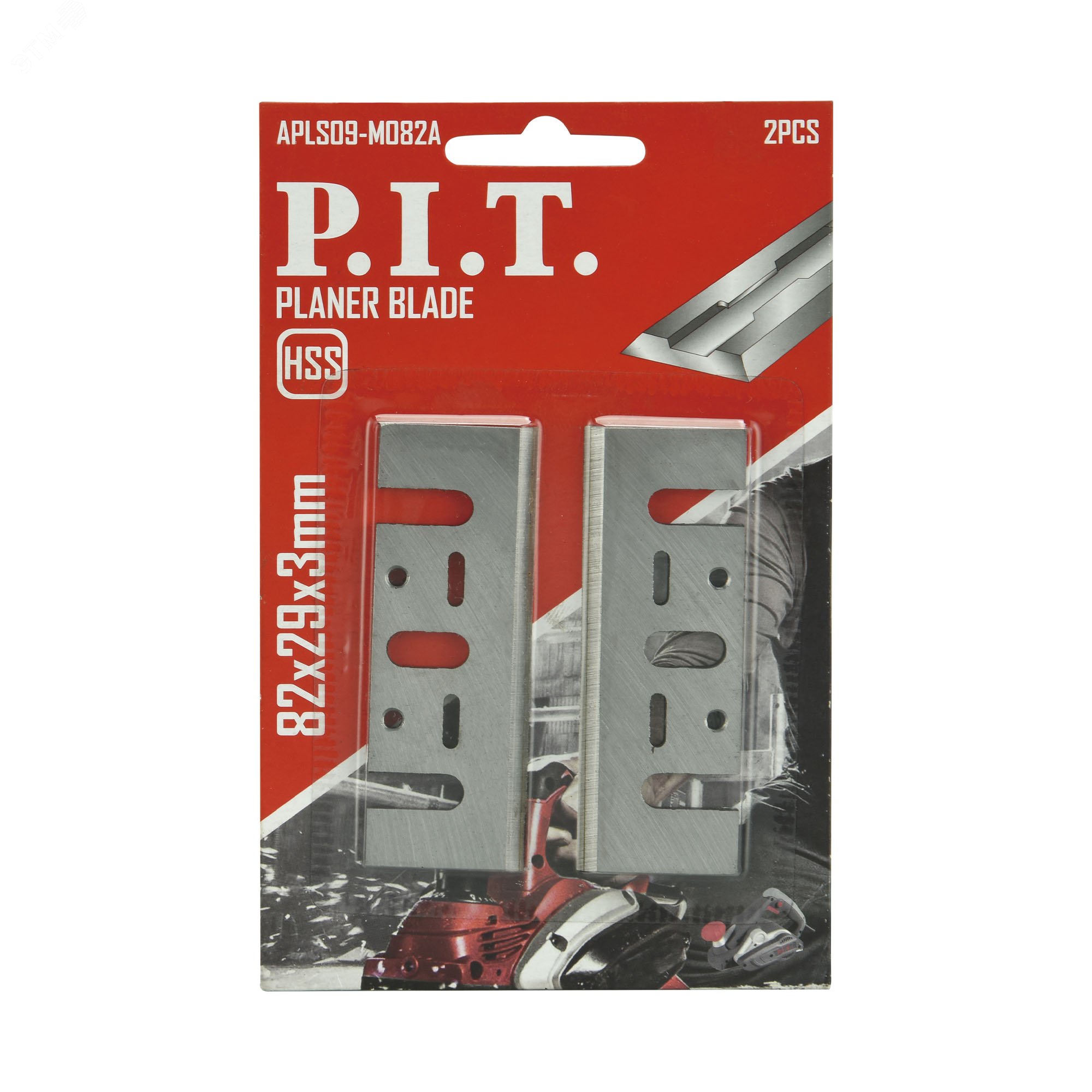 Изображение товара Ножи для рубанка P.I.T. 82x29х3,0 мм, 2 шт, HSS (APLS09-M082A) (шт)