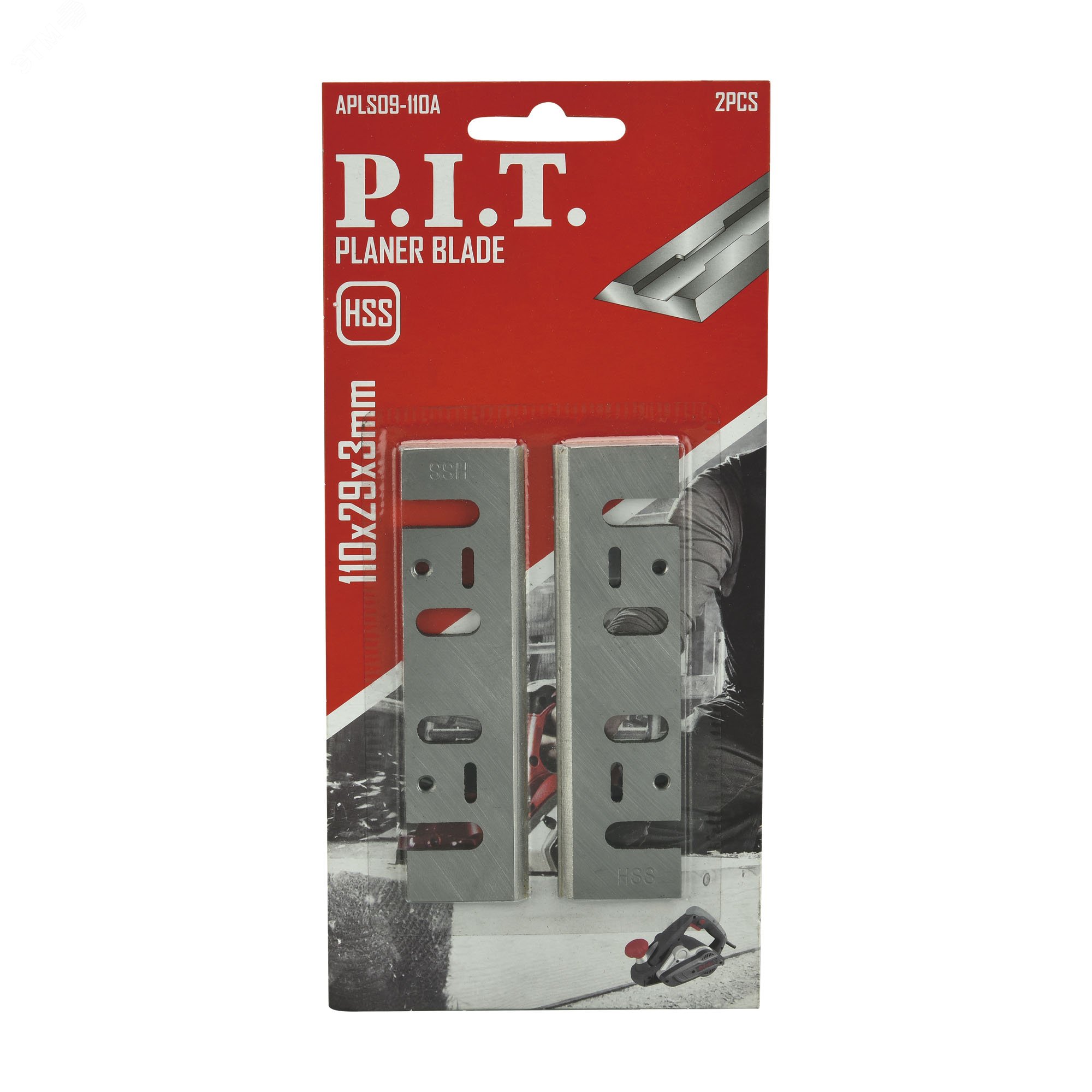 Изображение товара Ножи для рубанка P.I.T. 110x29х3,0 мм, 2 шт, HSS (APLS09-110A) (шт)