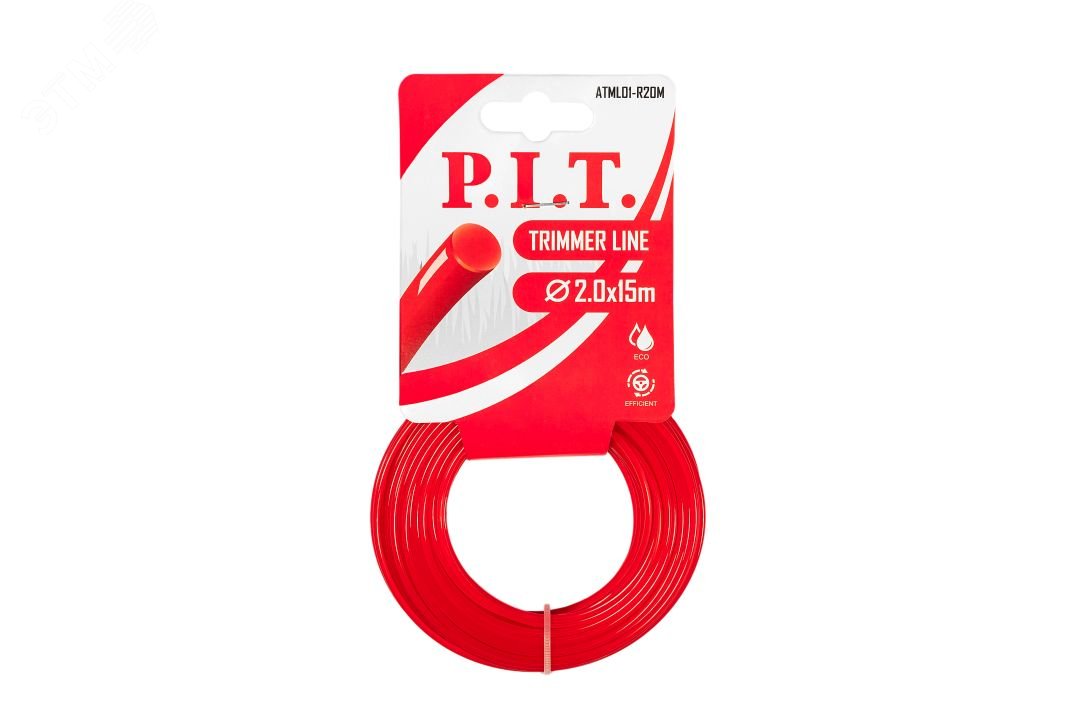 Изображение товара Леска для триммера круг 15 м 2,0 мм P.I.T. надежный расходный материал