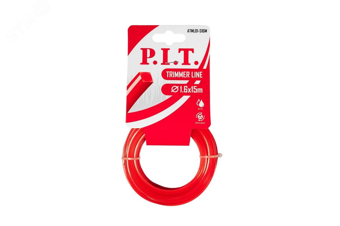 Изображение товара Леска для триммеров квадрат P.I.T. 15 м x 1,6 мм, картон (ATML01-S16M) (шт)