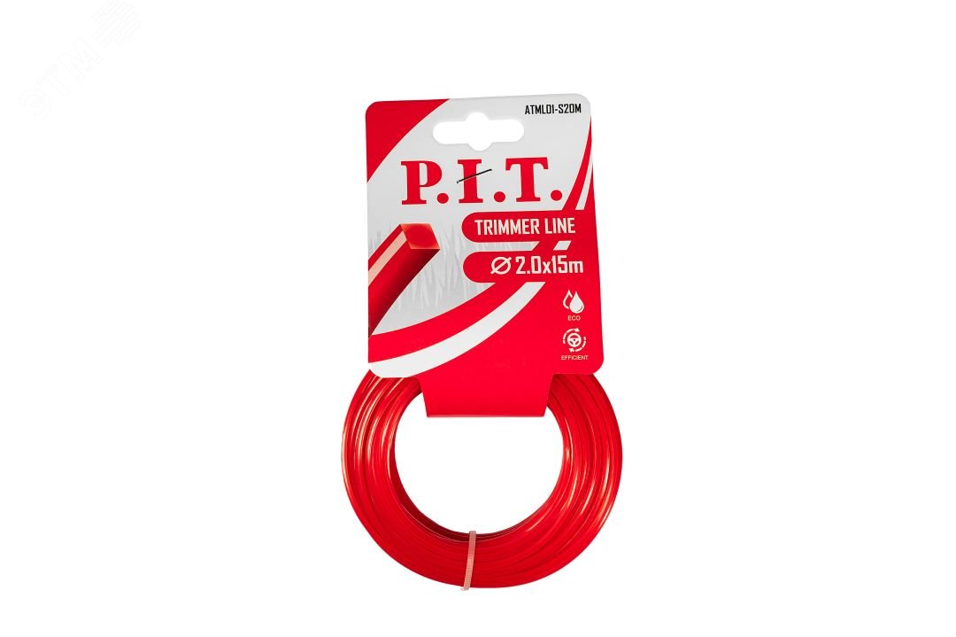 Изображение товара Леска для триммера квадрат 15 м 2,0 мм P.I.T. прочная и надежная