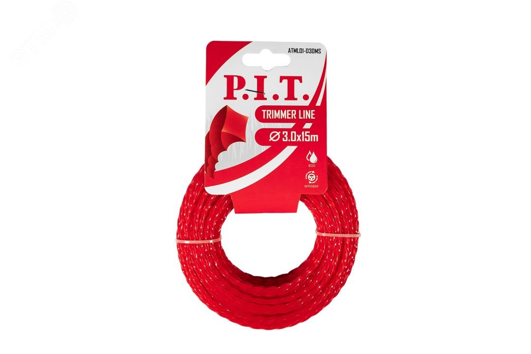 Изображение товара Леска для триммера квадрат крученый 15 м 3,0 мм P.I.T.