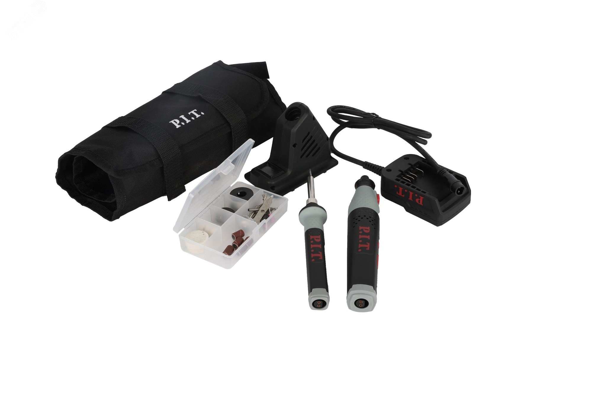 Изображение товара Комплект гравер и паяльник аккумуляторные P.I.T. PEI20H-60A 20V