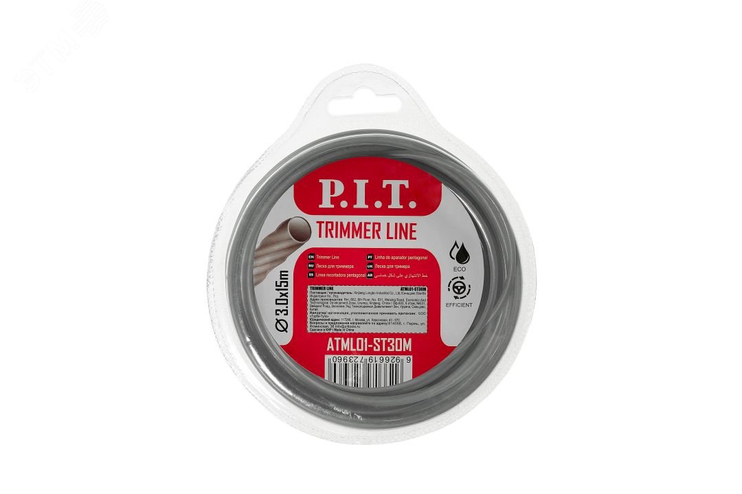 Изображение товара Леска для триммеров 3,0мм х 15м, метал.сердечник, блистер (шт)