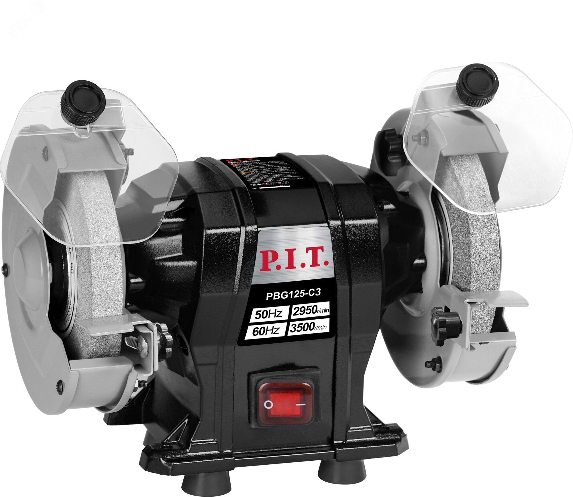 Изображение товара Электрический точильный станок P.I.T. PBG125-C3 200Вт 2950 об/мин для точения и шлифовки