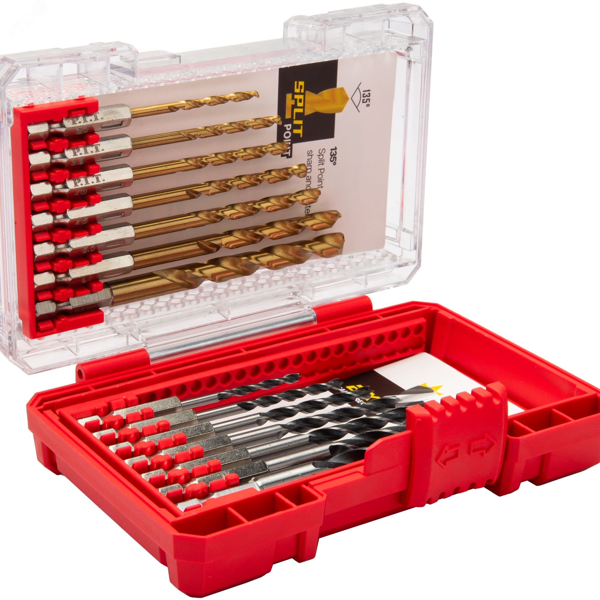 Изображение товара "Набор свёрл по металлу и дереву P.I.T. DRUA ASET05-0014 (14 шт, хвостовик HEX 1/4""/6.35мм)" (шт)