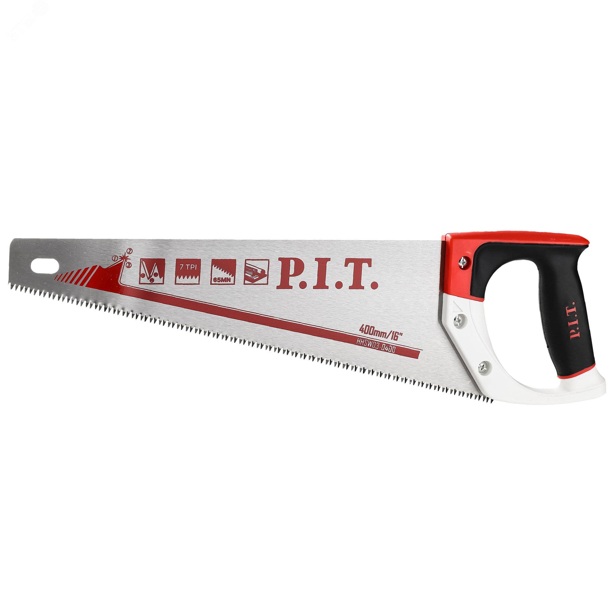 Изображение товара Ножовка по дереву P.I.T. CONTROL HHSW03-0400 400 мм 7 TPI трёхгранная стал 65Mn