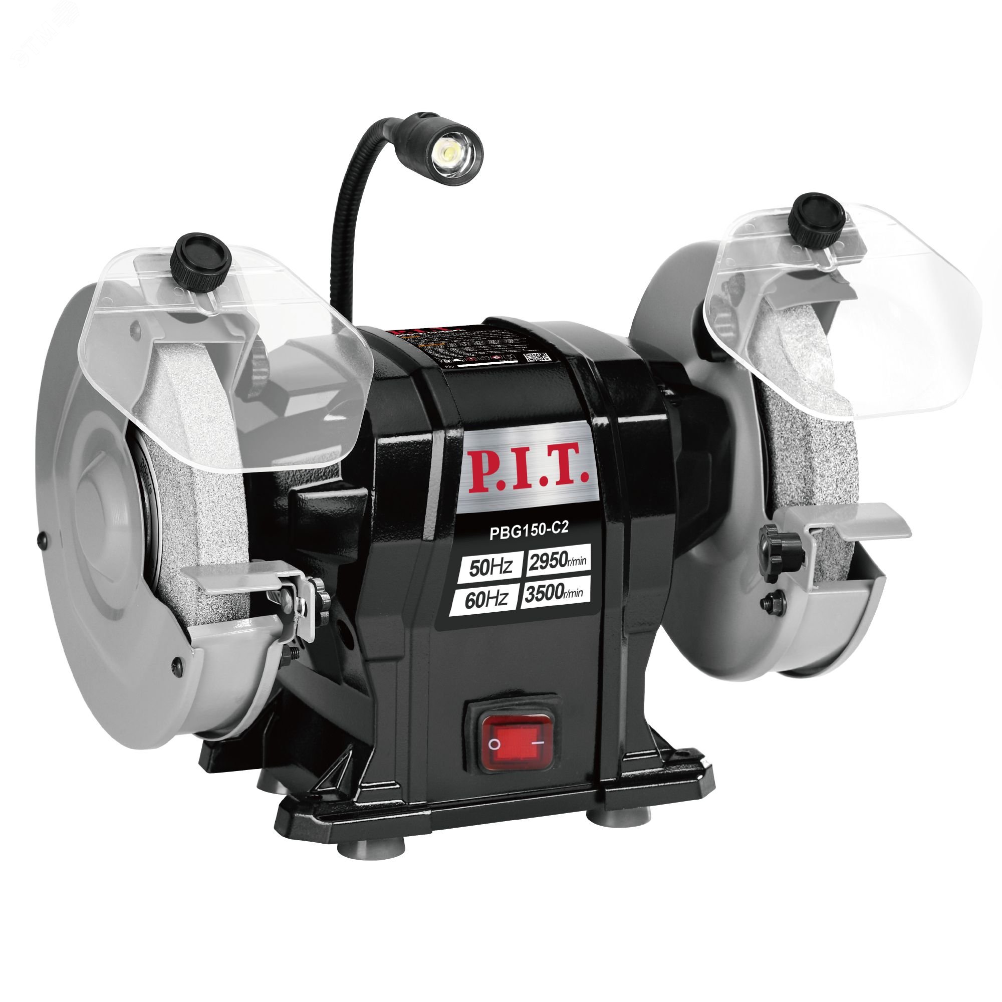 Изображение товара Электрический точильный станок P.I.T. PBG150-C2 300Вт 2950 об/мин для металла и инструмента
