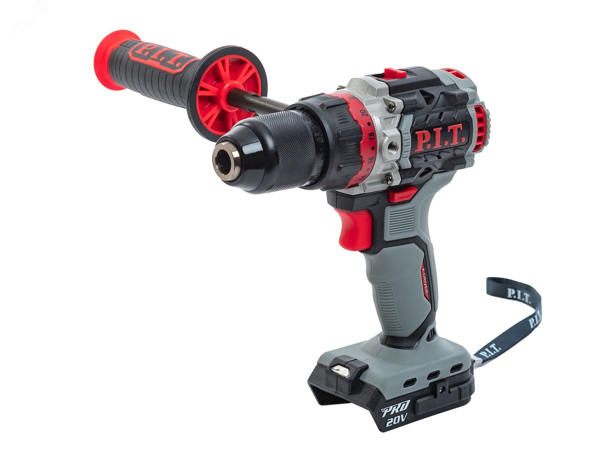 Изображение товара Бесщеточная аккумуляторная ударная дрель P.I.T. PSB20H-13D 20В 75Нм металлический патрон