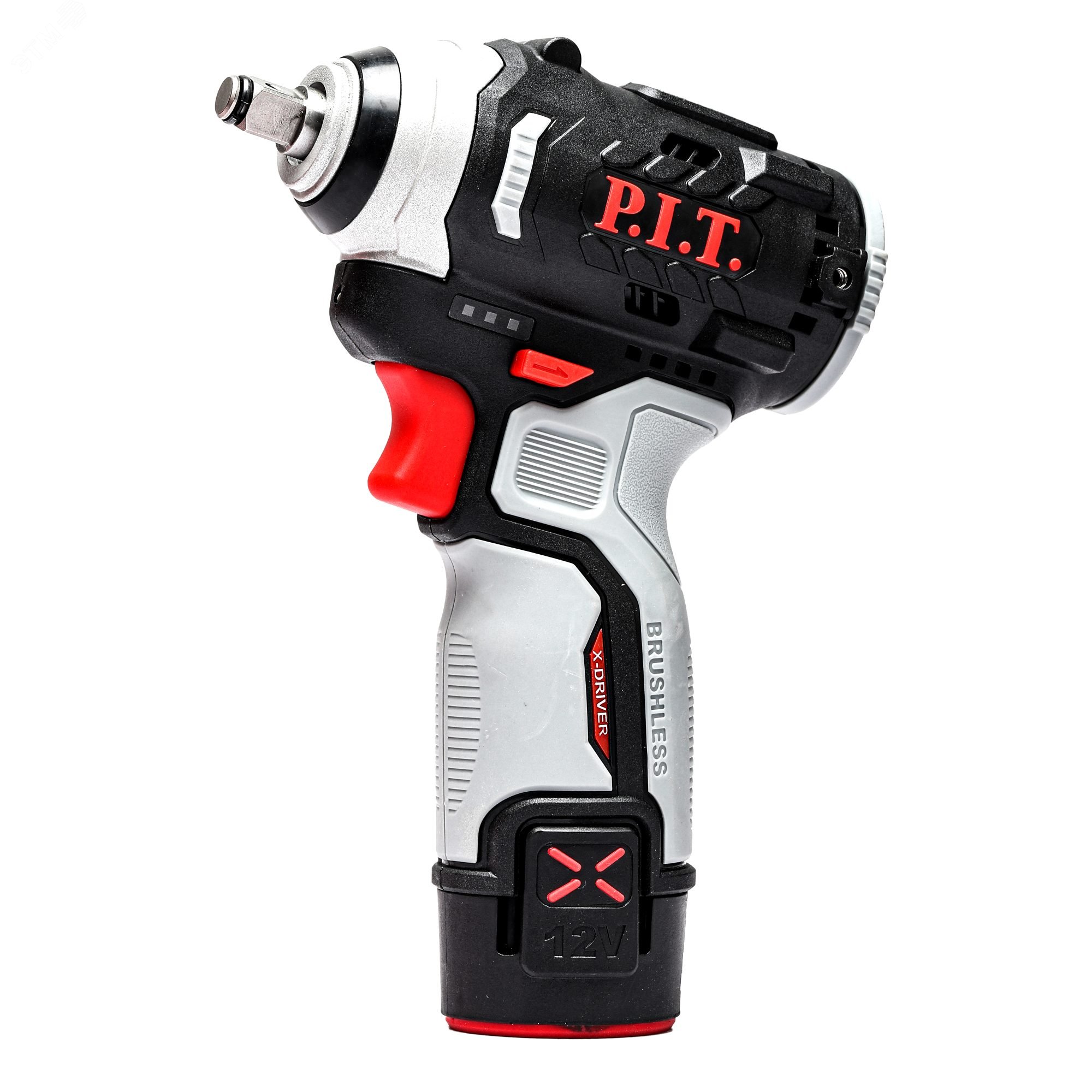 Изображение товара Аккумуляторный гайковерт IMPACT бесщеточный 12В 120Нм P.I.T. PIW12K-120A/1