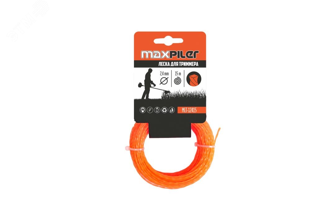 Изображение товара Леска для триммеров 2.4мм 15м, квадрат крученый (шт)