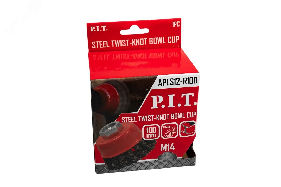 Изображение товара Кордщетка чашечная P.I.T. 100x0,5мм стальная резьба M14 для зачистки