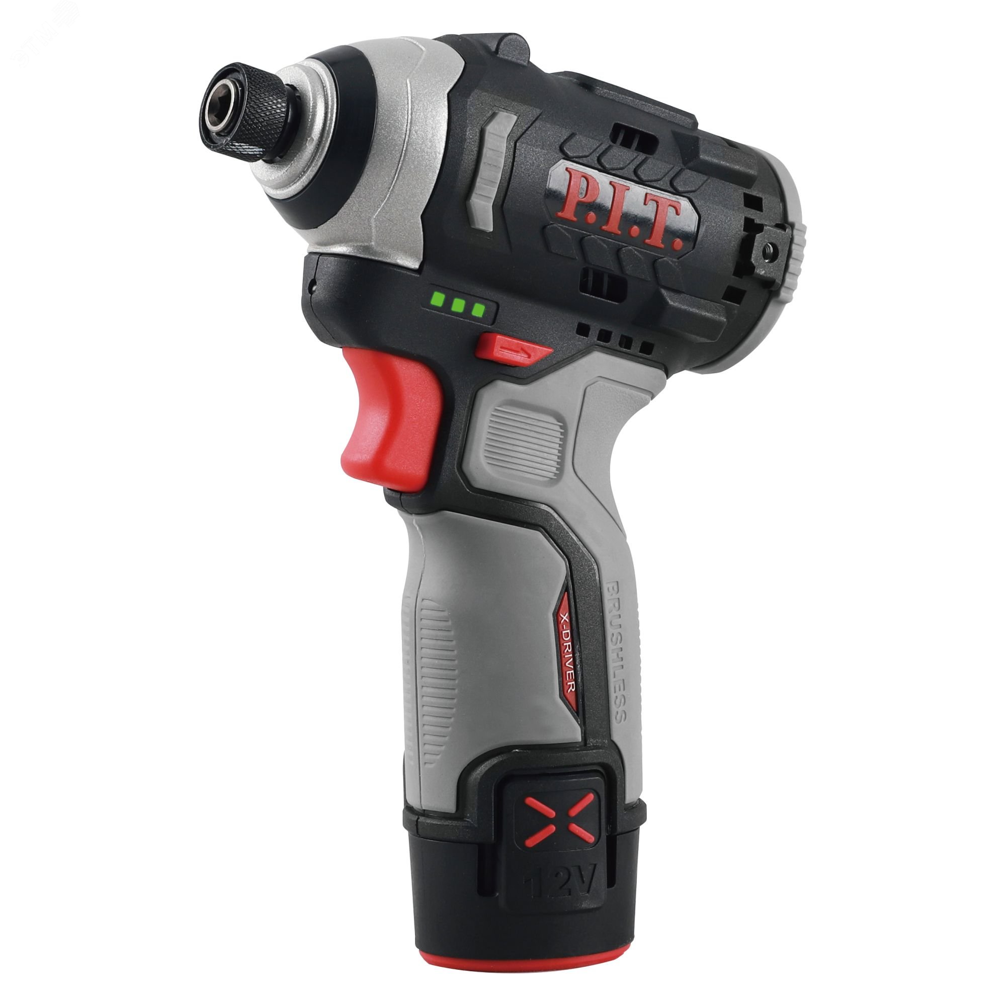 Изображение товара Аккумуляторный бесщеточный ударный винтоверт PSD12K-120A/2 12В с 2 аккумуляторами