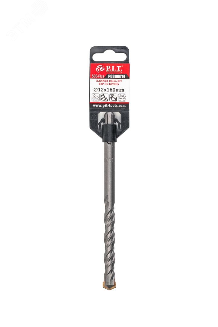 Изображение товара Бур по бетону SDS-Plus P.I.T. 12х160 мм P03D0014 профессиональный инструмент