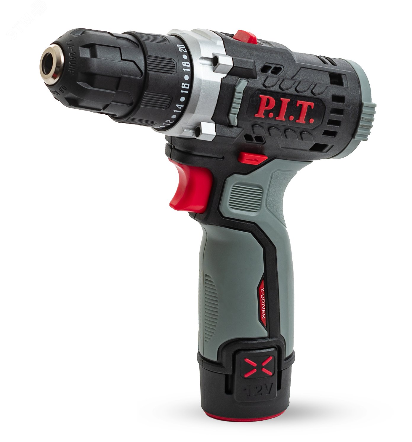 Изображение товара Аккумуляторная дрель-шуруповерт P.I.T. PBM12K-10A/2 12V бесщеточный двухскоростной