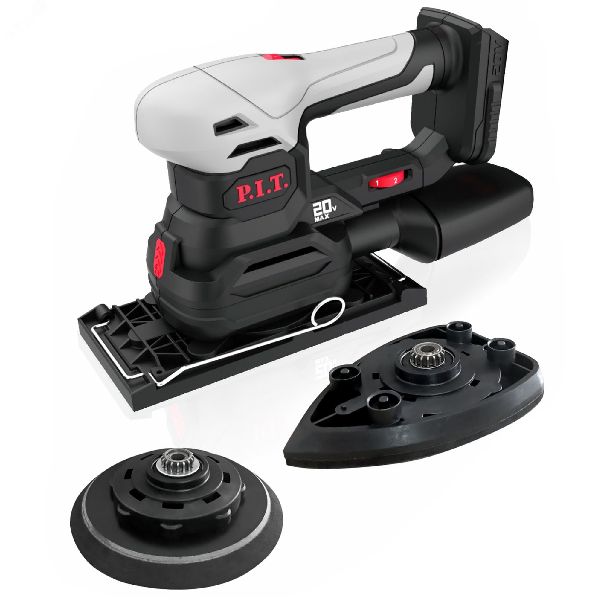 Изображение товара Многофункциональная аккумуляторная шлифмашина P.I.T. PSP20H-187A SOlO 20В