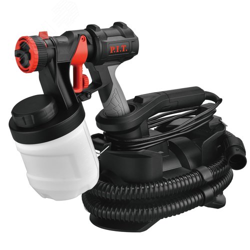 Изображение товара Краскопульт электрич. P.I.T. PSG3022-C (600 Вт, 1000мл/мин, емкость 900мл, возд. шланг 1,8м) (шт)