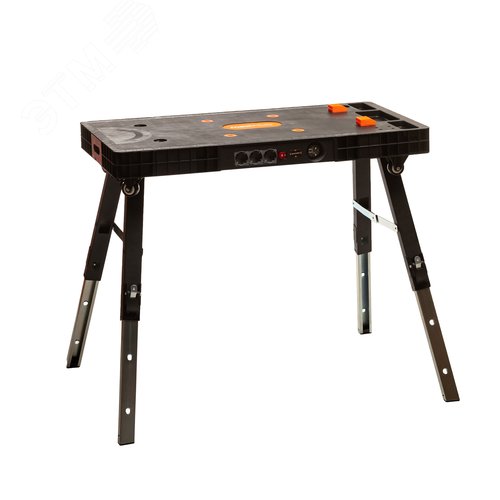 Изображение товара Верстак складной (94х48см, высота 52/66/80см, 3 розетки, удлинитель 10м, до 150кг) MAXPILER (шт)