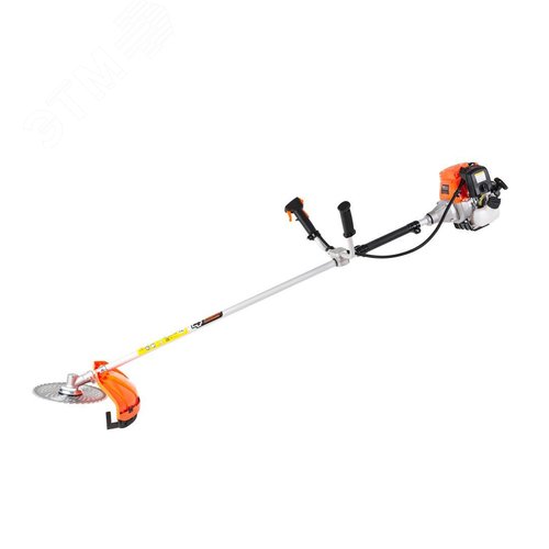 Изображение товара Триммер бензиновый(1,7л.с, 38 см, 4-т, бак 0.95л, 440мм, диск, леска, ремень) (шт)