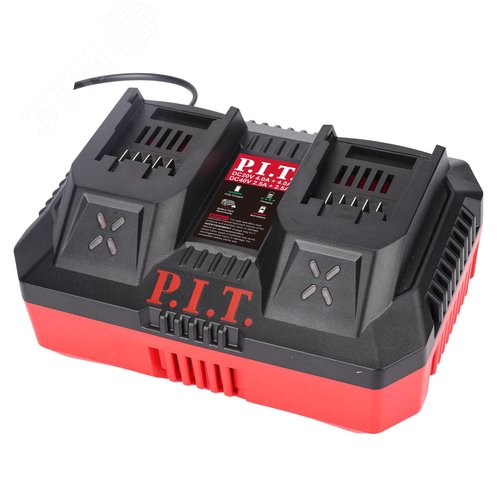 Изображение товара Зарядное устройство двухпортовое P.I.T. PC20401 (20В/40В, 4.0А/2.5А, 220Вт, акб 20В/40В OnePower) (шт)