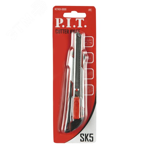 Изображение товара Нож строительный 9x90 мм, 12 сегментов (шт)