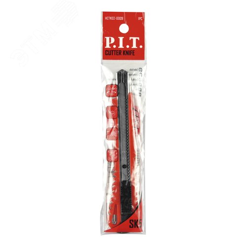 Изображение товара Нож строительный с сегментированным лезвием P.I.T. HCTK02-0009 (9x90 мм, 12 сегментов) (шт)