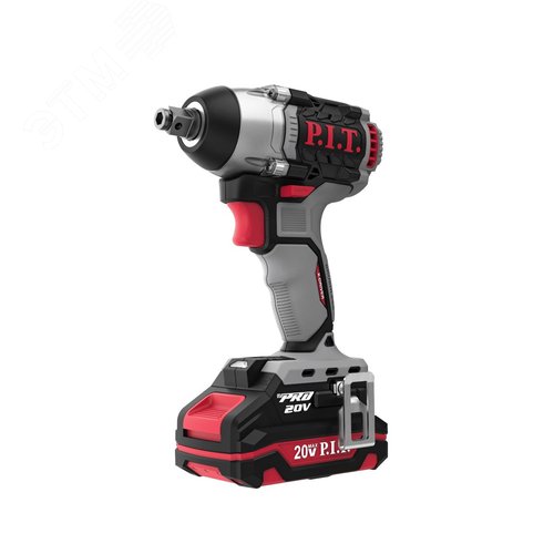 Изображение товара "Гайковерт IMPACT аккум. бесщеточный P.I.T. PIW20H-300B/1 (20В, 300Нм, 1/2""+HEX 1/4"", 1х2Ач, ЗУ,кейс)" (шт)