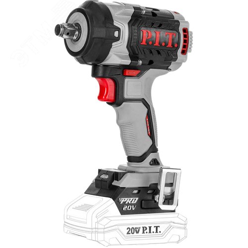 Изображение товара "Гайковерт IMPACT аккум. бесщеточный P.I.T. PIW20H-600A SOLO (20В, 600Нм, 1/2"", 3ск, 0-2800уд/мин)" (шт)