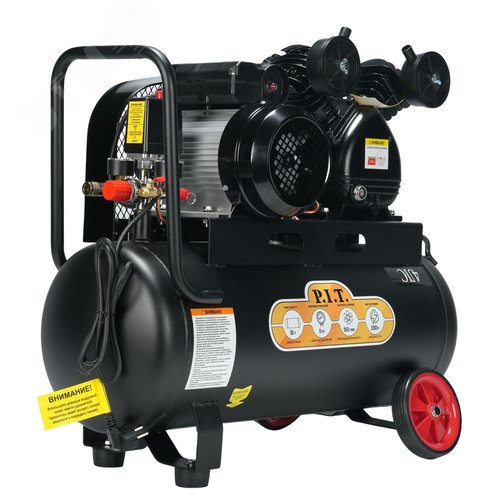 Изображение товара Компрессор электрич. масляный P.I.T. PAC50-C2 (2,0кВт, 2,7лс, 170 л/мин, 50л, 2 выхода, европерех.) (шт)