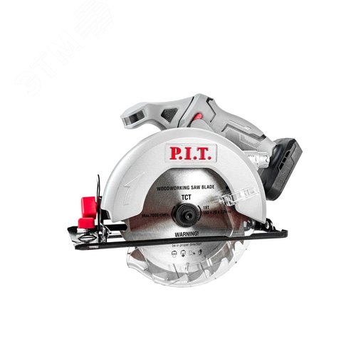 Изображение товара Пила циркулярная аккум. P.I.T. PKS20H-165A SOLO (20В, диск 165мм, пропил 52мм, 4300об/мин, накл.45°) (шт)