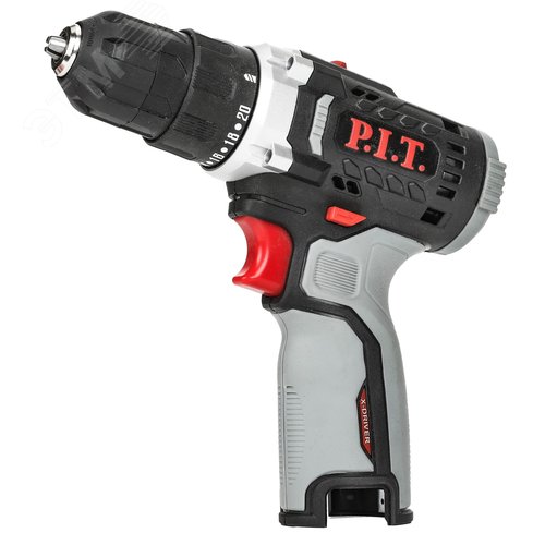 Изображение товара Дрель аккум. P.I.T. PBM12K-10A/1 X-DRIVER (12В, 22Нм, 10 мм, 2ск, 0-350/1350, 1х2,0Ач, ЗУ, коробка) (шт)