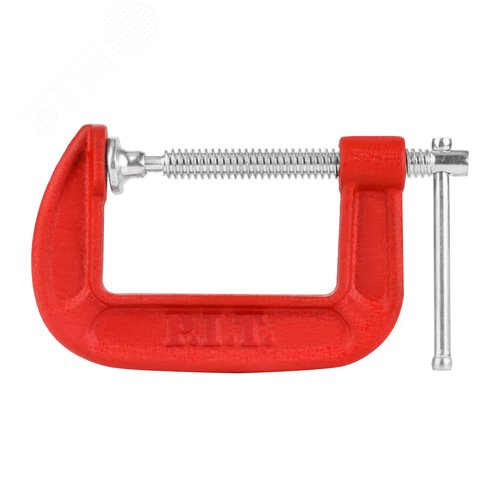 Изображение товара Струбцина винтовая (тип G, 75 мм, металлическая рукоятка) (шт)