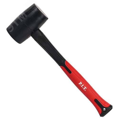 Изображение товара Киянка резиновая с фиберглассовой рукояткой (450 г, черная, двухкомп. рукоятка) (шт)