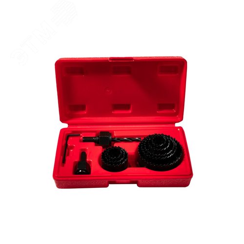 Изображение товара Набор кольцевых пил по дереву P.I.T. 11 шт, 19-64мм, глубина 25мм, адаптер, кейс (AWOD05-0011) (шт)