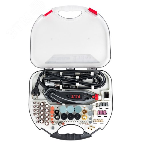 Изображение товара Гравер электрич. P.I.T. PMG150-С МАСТЕР (150Вт, гиб.вал, ц.3,2мм, ск.10000-33000об/мин, 211 предм.) (шт)