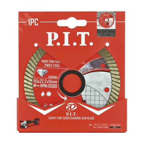 Изображение товара Диск алмазный отрезной Turbo (сверхтонкий) 115x22,2x1,4 мм (шт)