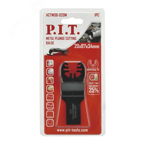 Изображение товара Насадка пильная для реноваторов (МФИ) по металлу P.I.T. 20мм (ACTW08-020M) (шт)