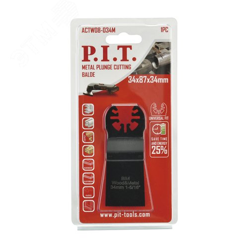 Изображение товара Насадка пильная для реноваторов (МФИ) по металлу P.I.T. 34мм (ACTW08-034M) (шт)