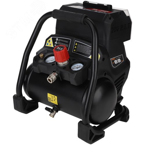 Изображение товара Компрессор аккумуляторный бесщёточный P.I.T. PAC20H-4A SOLO (20В, 8 бар, 1.2м/ч, 20л/мин, бак 4л) (шт)